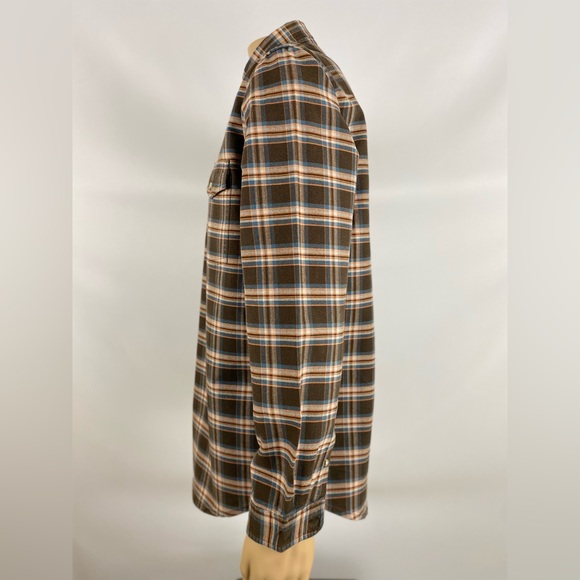 Cody James Plaid Long Sleeve Shirt, Brown Multi-color, Men's Size Large - Picture 4 of 11